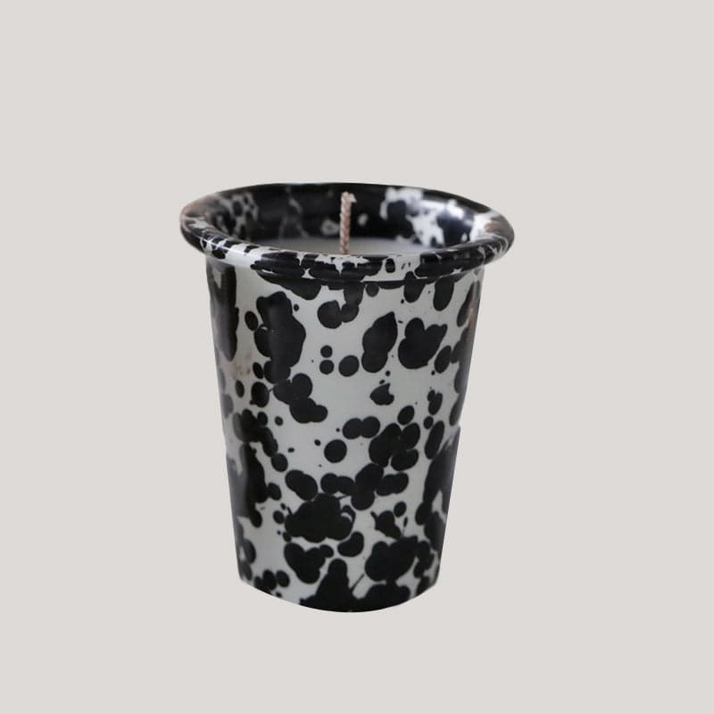 Vintage Ink Splash Ceramic Mug Candle