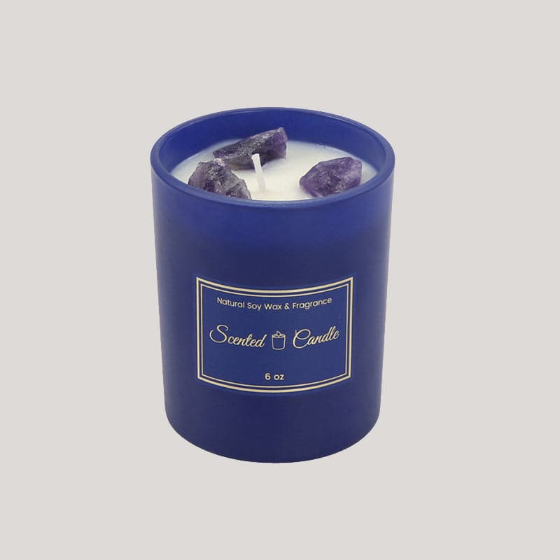 Blue Glass Scented Candle