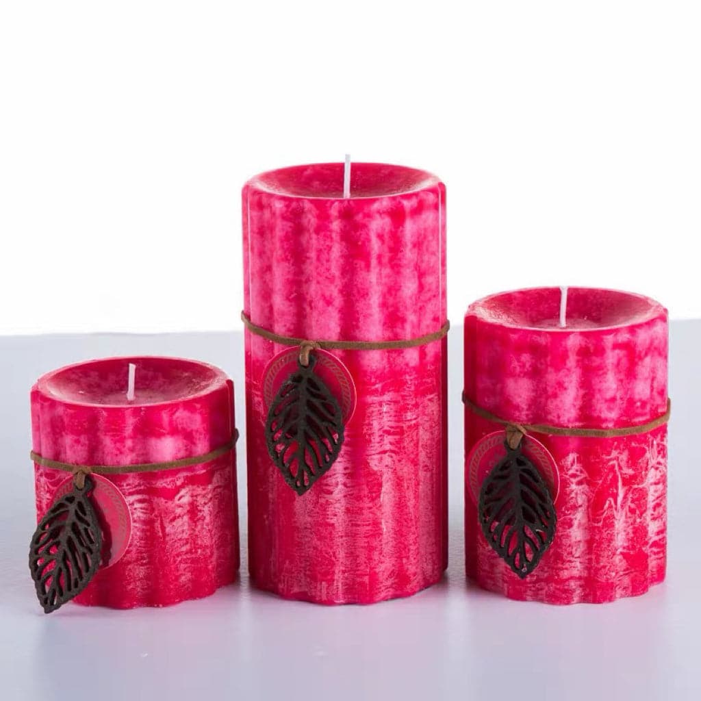 Ice Mist Gear Pillar Candle Set