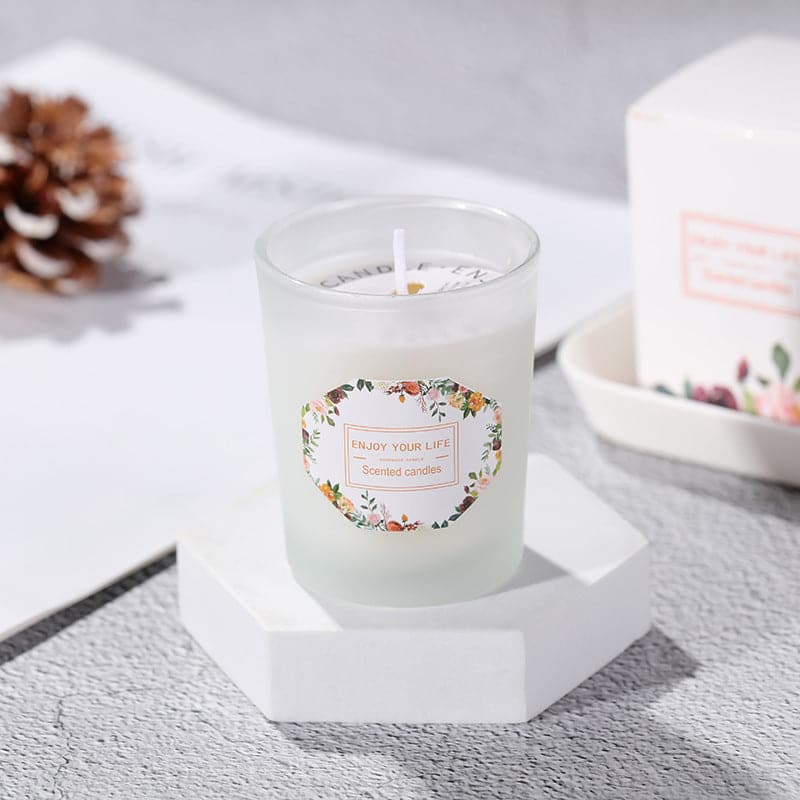 Colored Glass Aroma Candle