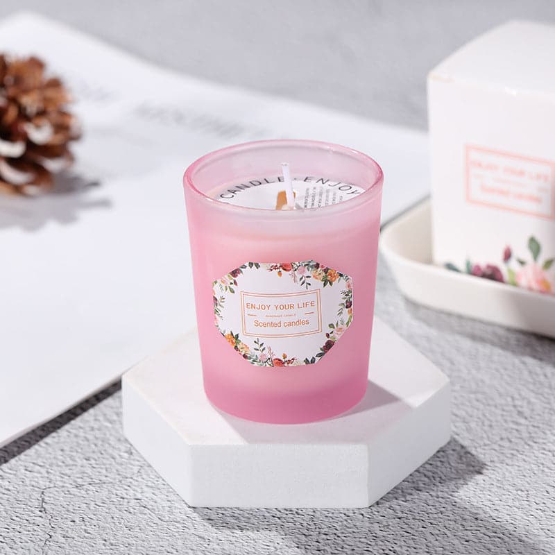 Colored Glass Aroma Candle