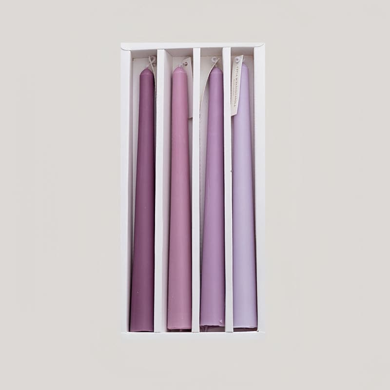 Purple Set of 4 Tonal Candlesticks