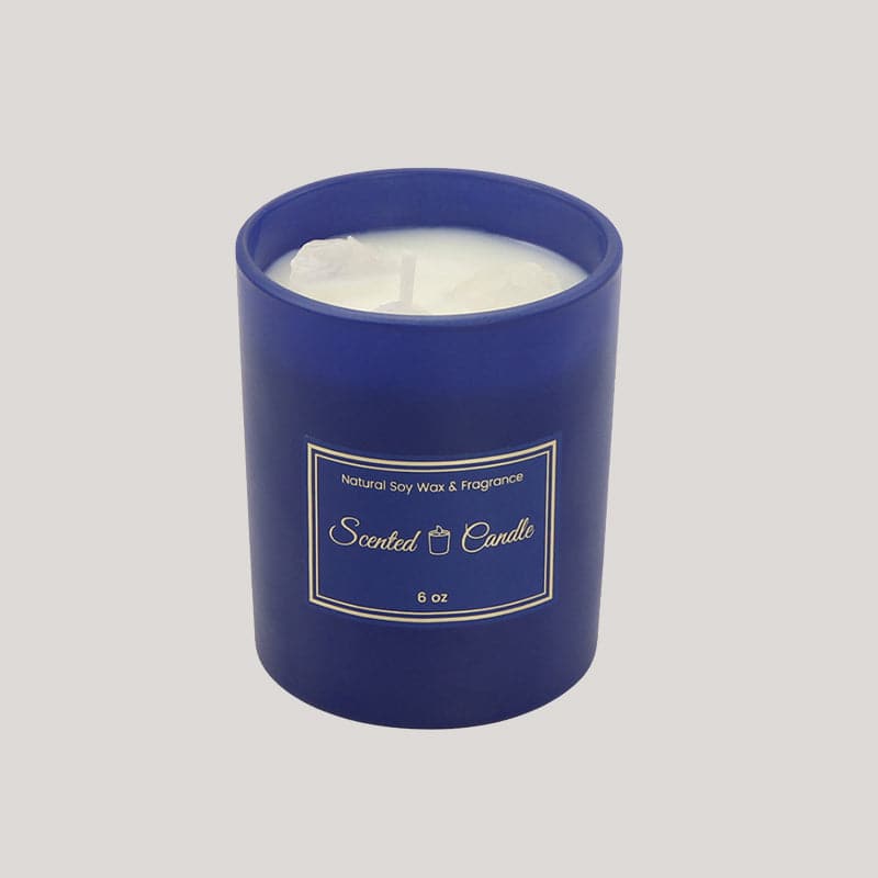 Blue Glass Scented Candle