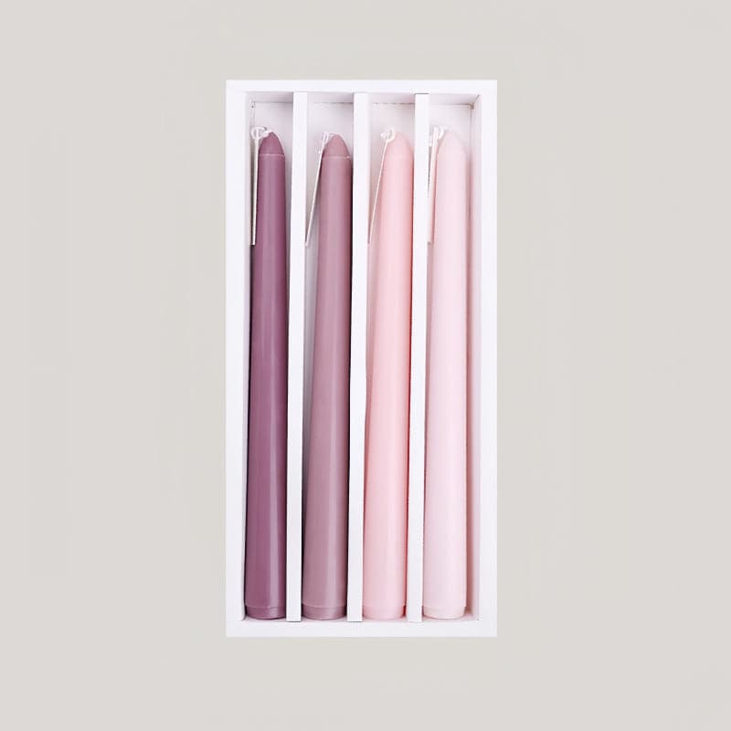 Pink Set Of 4 Tonal Candlesticks