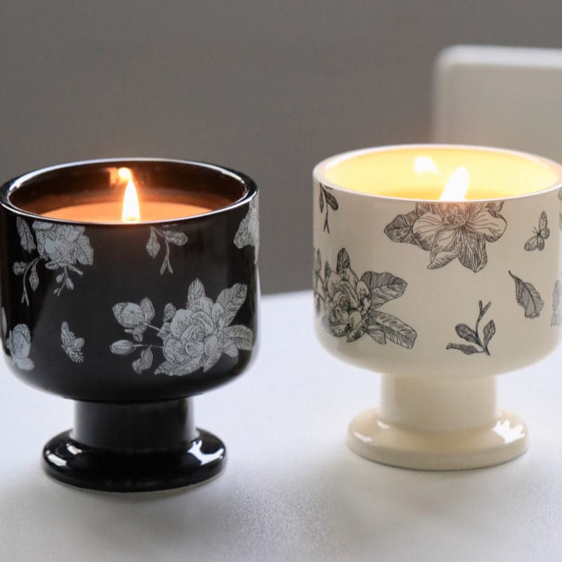 Camellia & Butterfly Ceramic Jar Candle