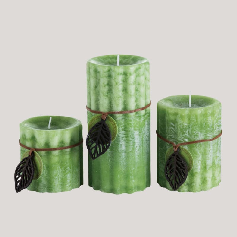 Ice Mist Gear Pillar Candle Set