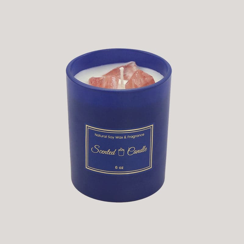 Blue Glass Scented Candle