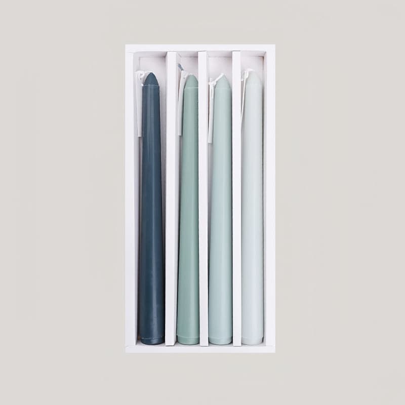 Green Set of 4 Tonal Candlesticks