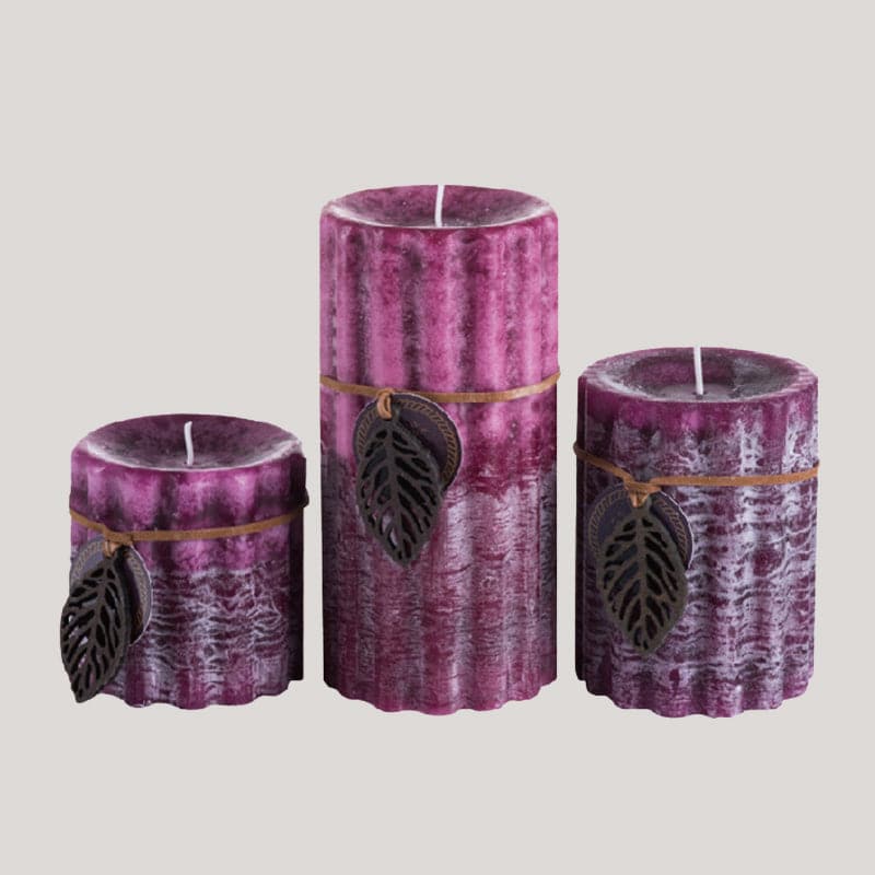 Ice Mist Gear Pillar Candle Set