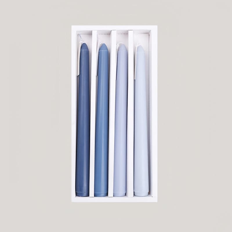 Blue Set of 4 Tonal Candlesticks