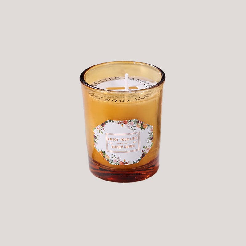 Colored Glass Aroma Candle