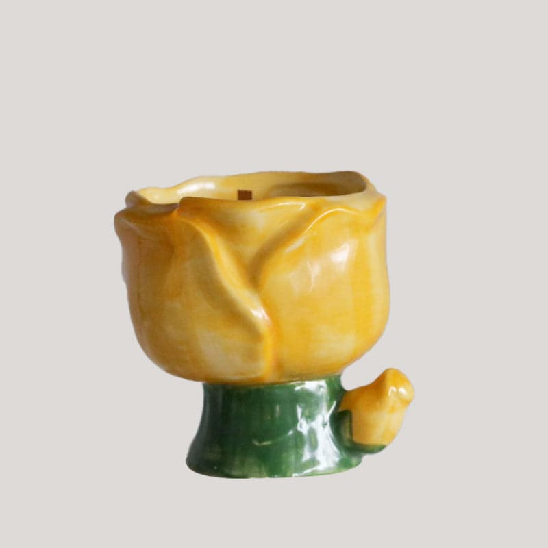 Tulip Flower Ceramic Candle